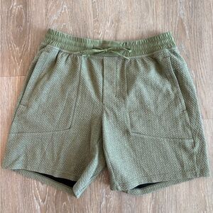Lululemon At Ease 7” Green Shorts